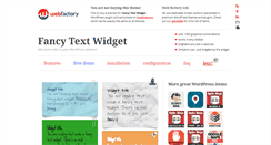 Desktop Screenshot of fancy-text-widget.webfactoryltd.com